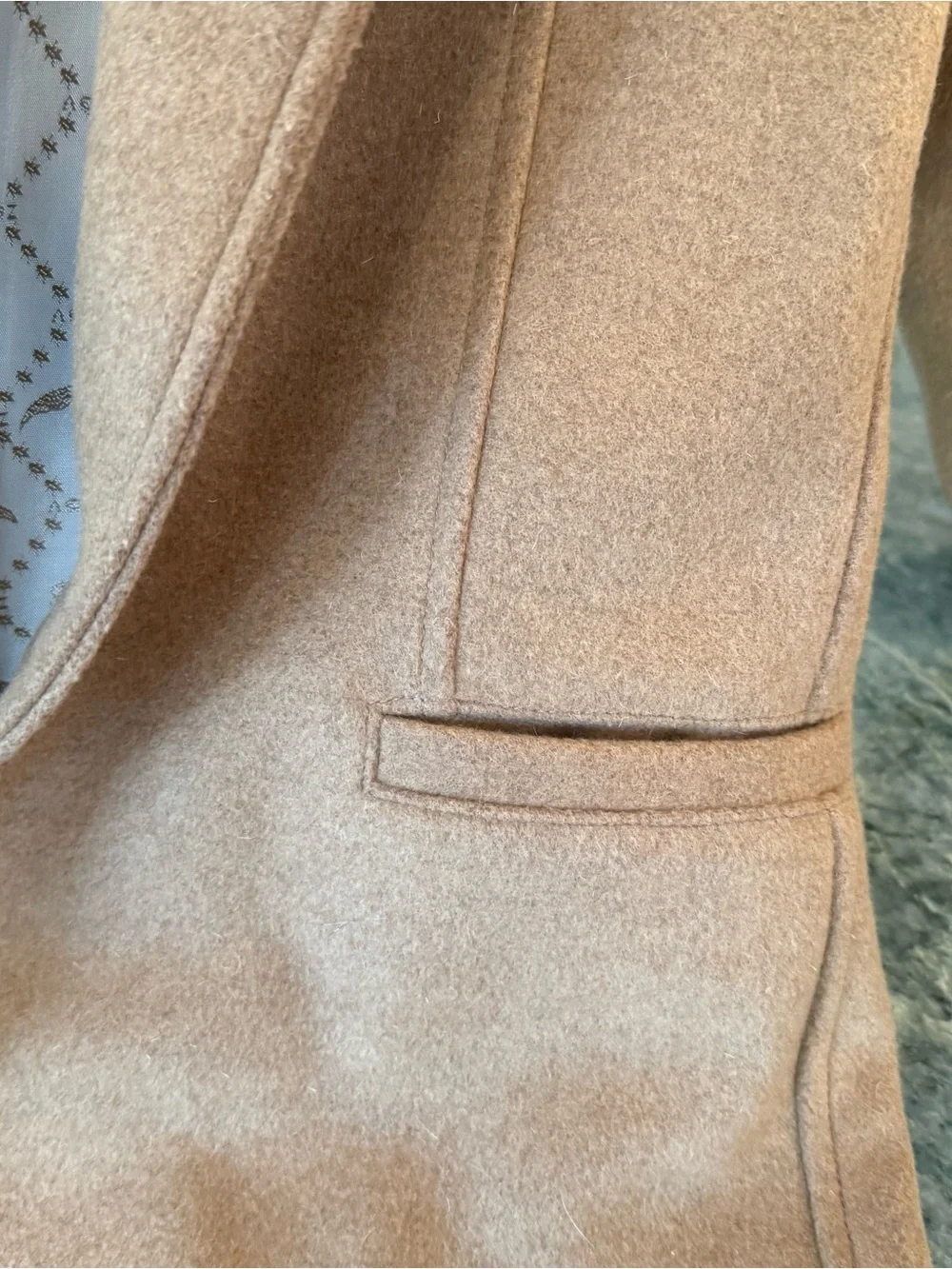 Beautiful Boy's Camel Wool-Blend Overcoat